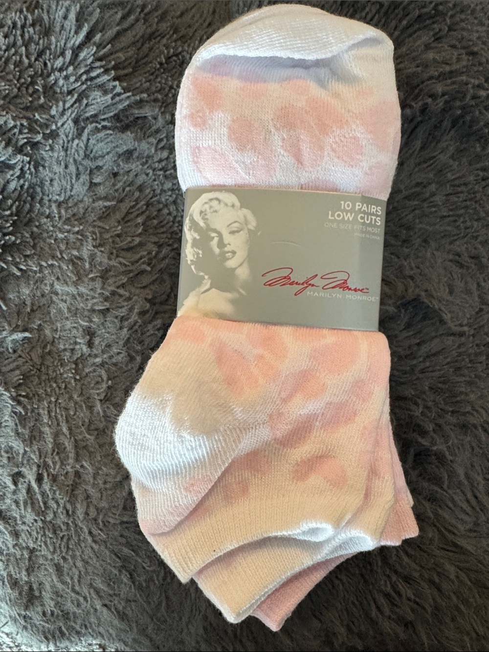 Marilyn Monroe Multi-Color Animal Print Low Cut Socks - 10 pair Set NEW 🏷️
